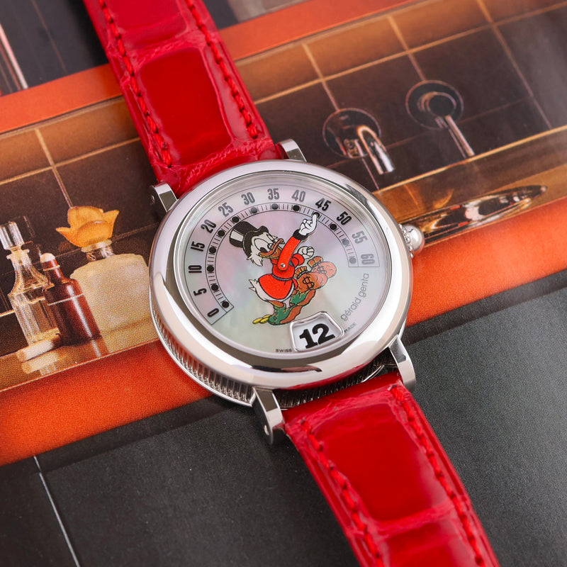 1990s Gérald Genta Fantasy Retro "Scrooge McDuck" Mother of Pearl Dial G3612
