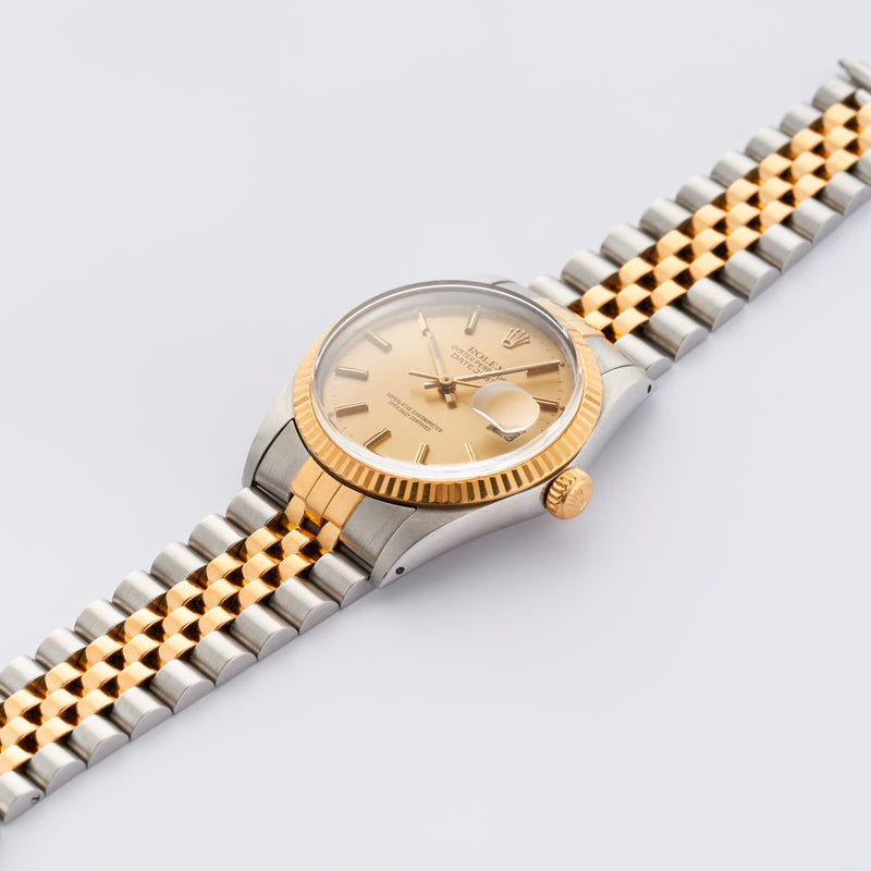 1987 Rolex Oyster Perpetual Datejust Gold/Steel Champagne Dial 16013