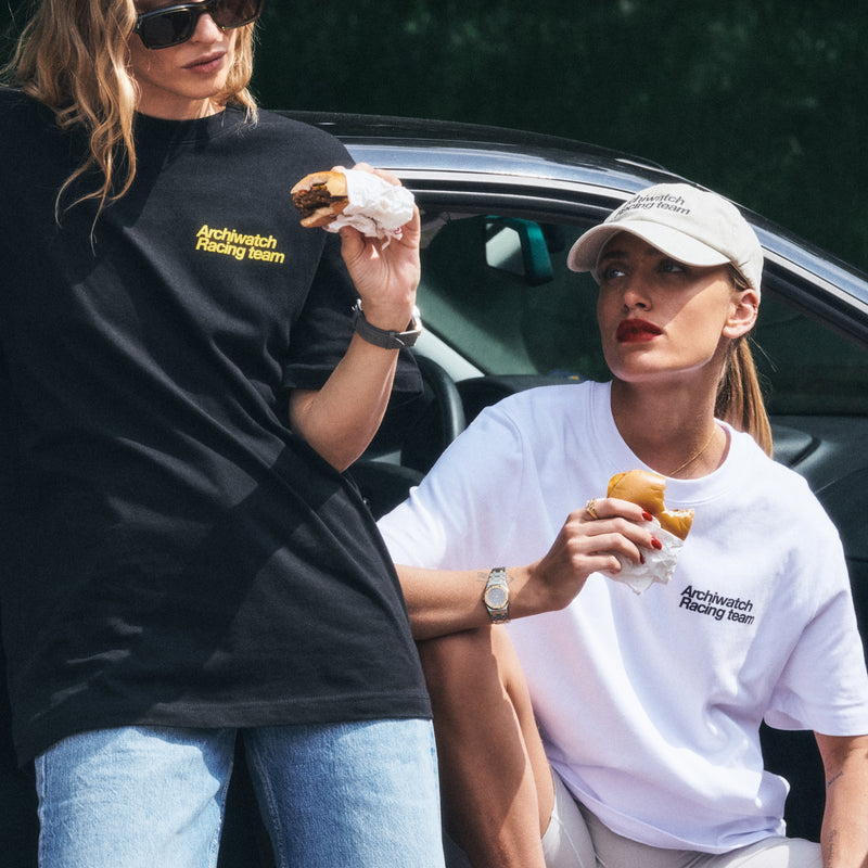 S/S Archiwatch Racing Team "Silverstone" Black Script White T-shirt