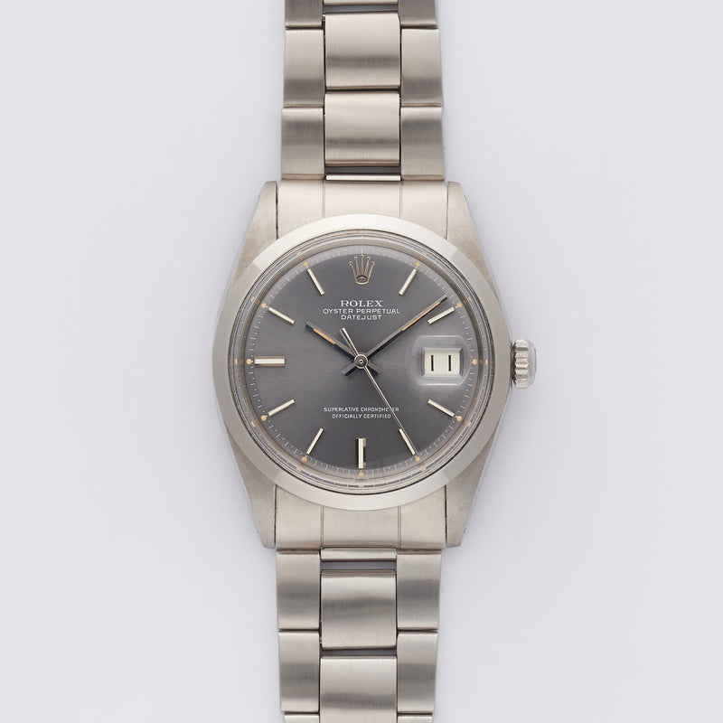 1972 Rolex Oyster Perpetual Datejust Grey Soleil Dial 1600