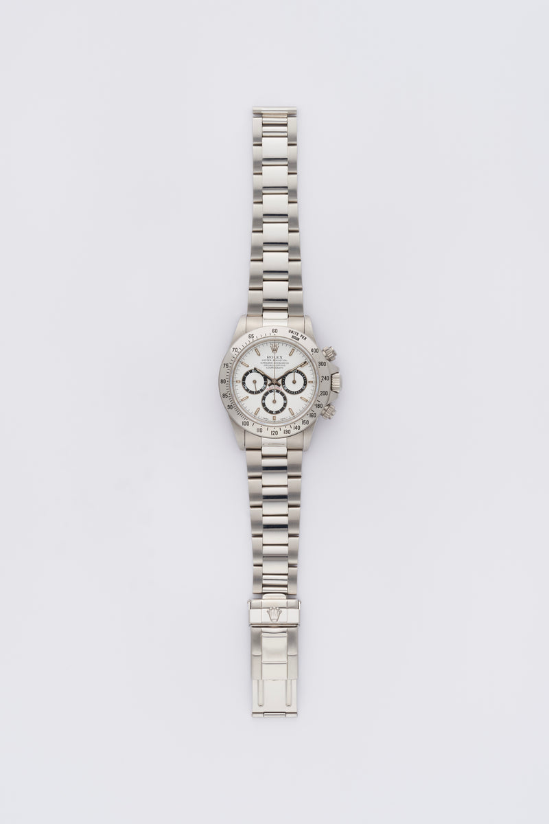 1996 Rolex Cosmograph Daytona White Dial T Serial 16520 with Rolex Service Card
