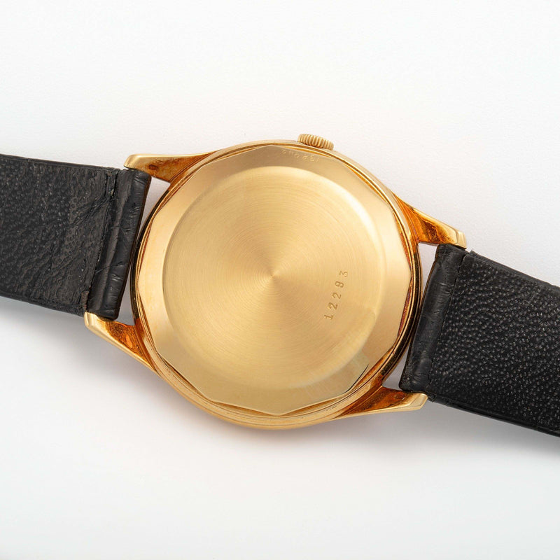 1950s Audemars Piguet Calatrava Waterproof 18k Yellow Gold Sweep Center Seconds silvered Dial 2499