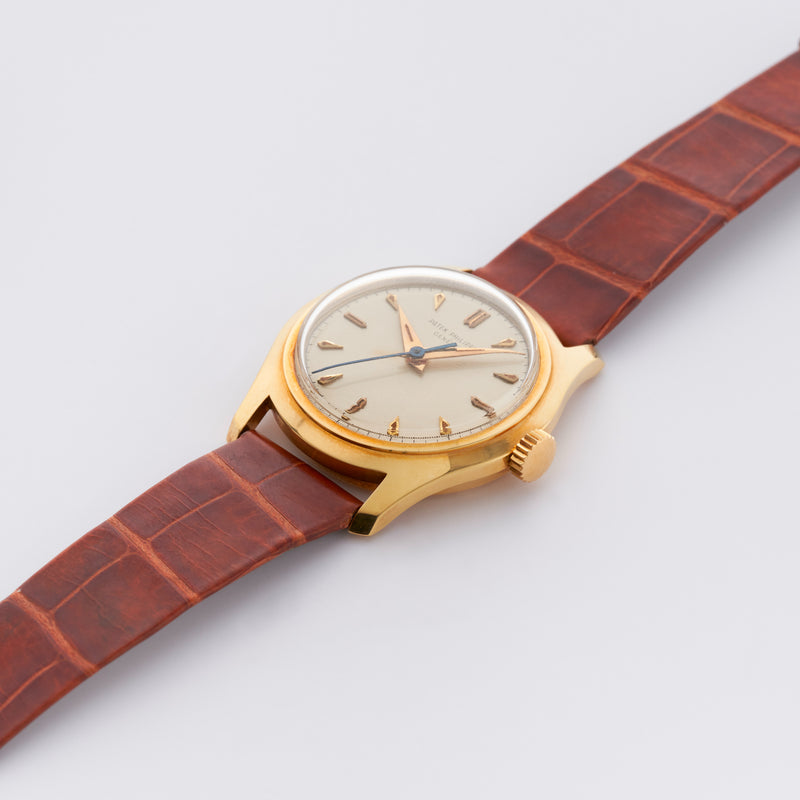 1950s Patek Philippe "Center-Second" 18k Yellow Gold Silvered Dial 2533