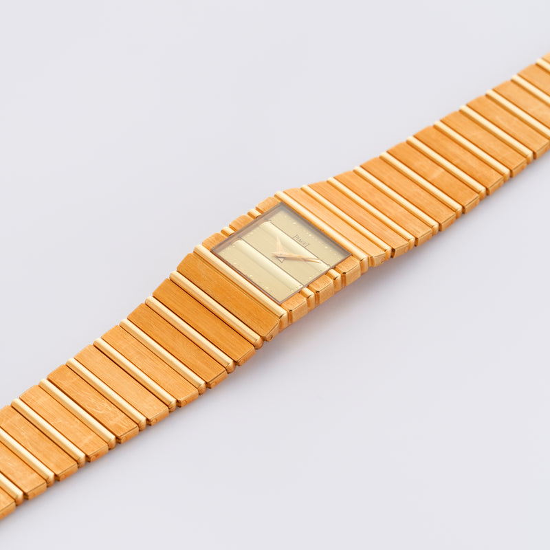 1980s Piaget Polo 18k Yellow Gold Gold Dial 7131 C701