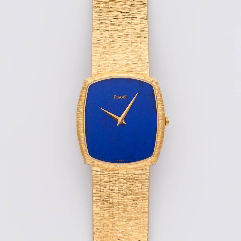 1970s Piaget 18k Yellow Gold Lapis Lazuli Dial 9741