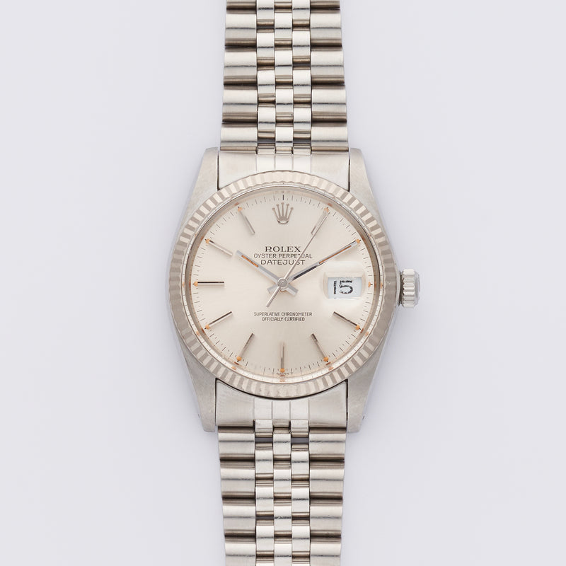 1983 Rolex Oyster Perpetual Datejust Silver Dial 16014 with Punched papers, original invoice, booklet and tags
