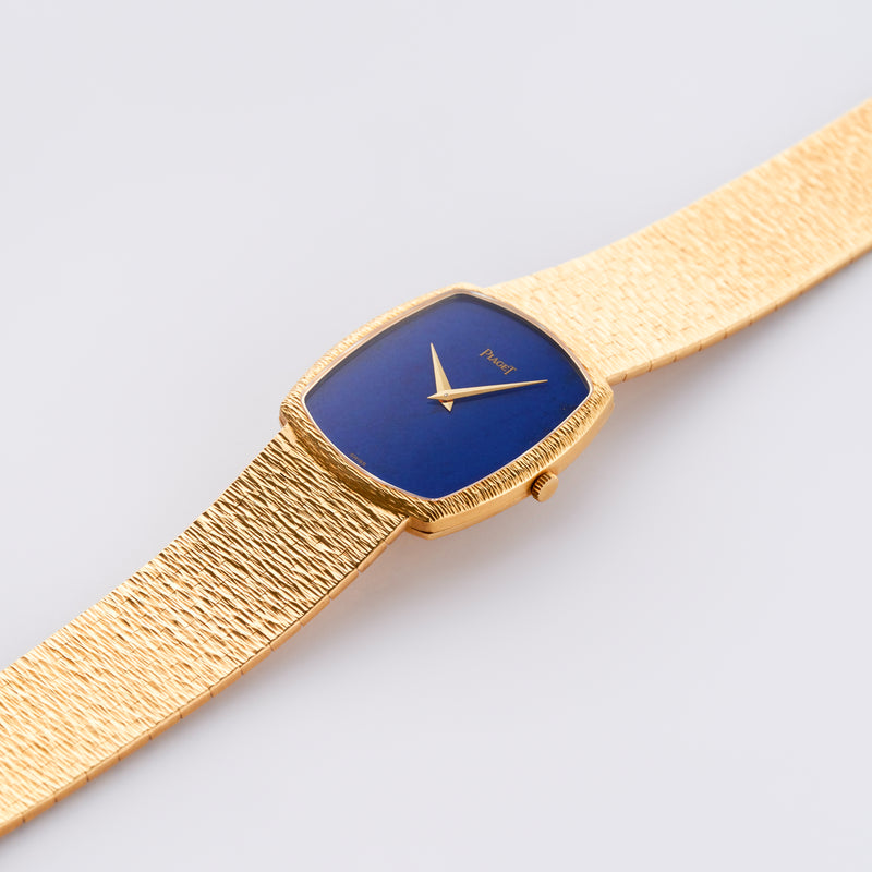 1970s Piaget 18k Yellow Gold Lapis Lazuli Dial 9741