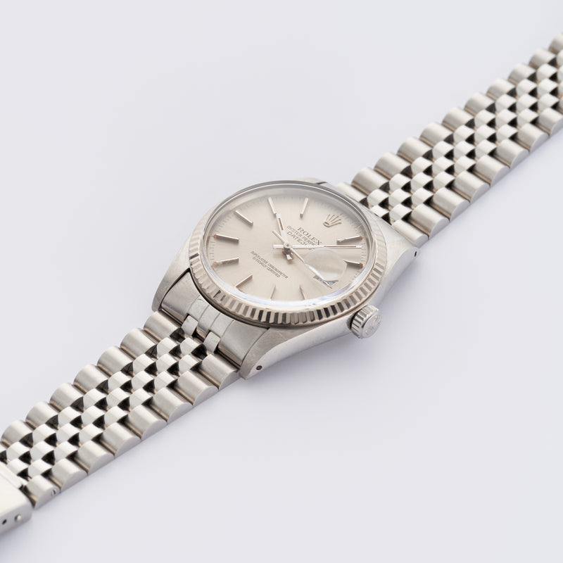 1983 Rolex Oyster Perpetual Datejust Silver Dial 16014 with Punched papers, original invoice, booklet and tags