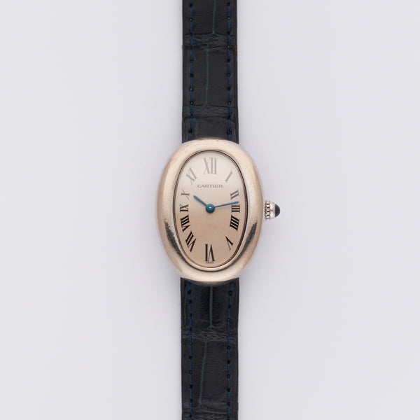 ら*ん様 Cartier Baignoire 1955 535138CD 18K 1990s Cartier Baignoire 18k White Gold Off-White Dial 1955