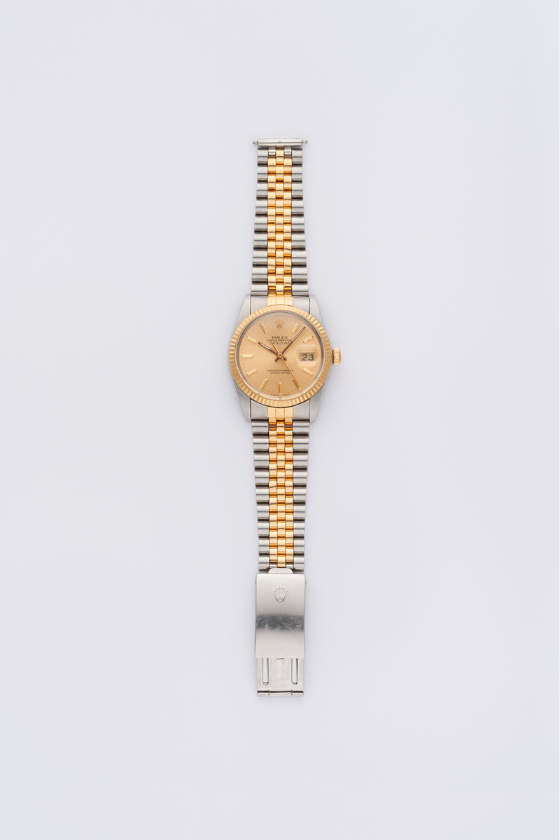1987 Rolex Oyster Perpetual Datejust Gold/Steel Champagne Dial 16013