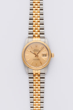 1987 Rolex Oyster Perpetual Datejust Gold/Steel Champagne Dial 16013