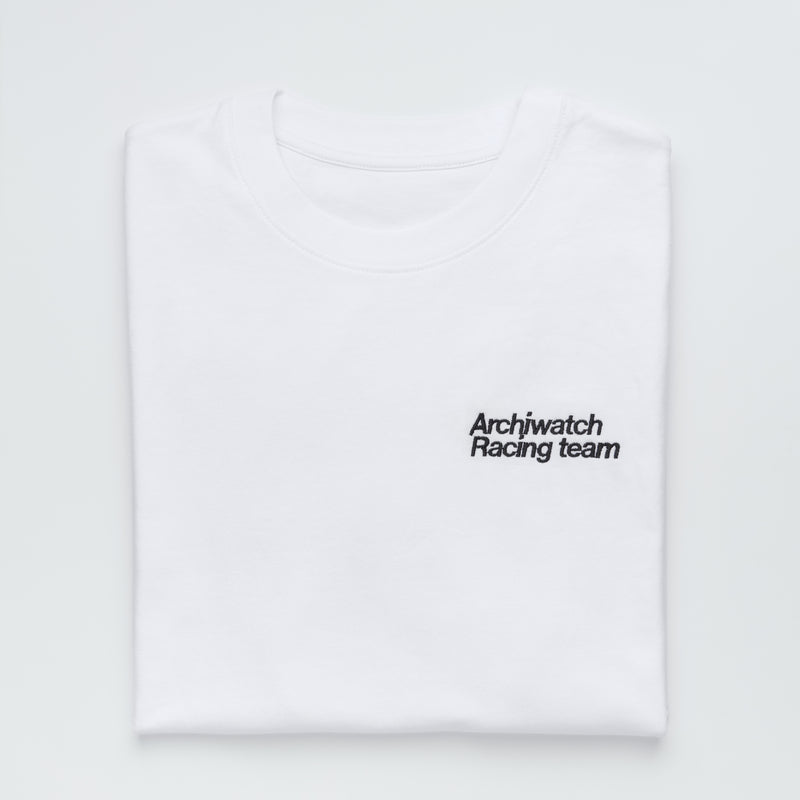 S/S Archiwatch Racing Team "Adelaide" Black Embroidery Script White T-shirt