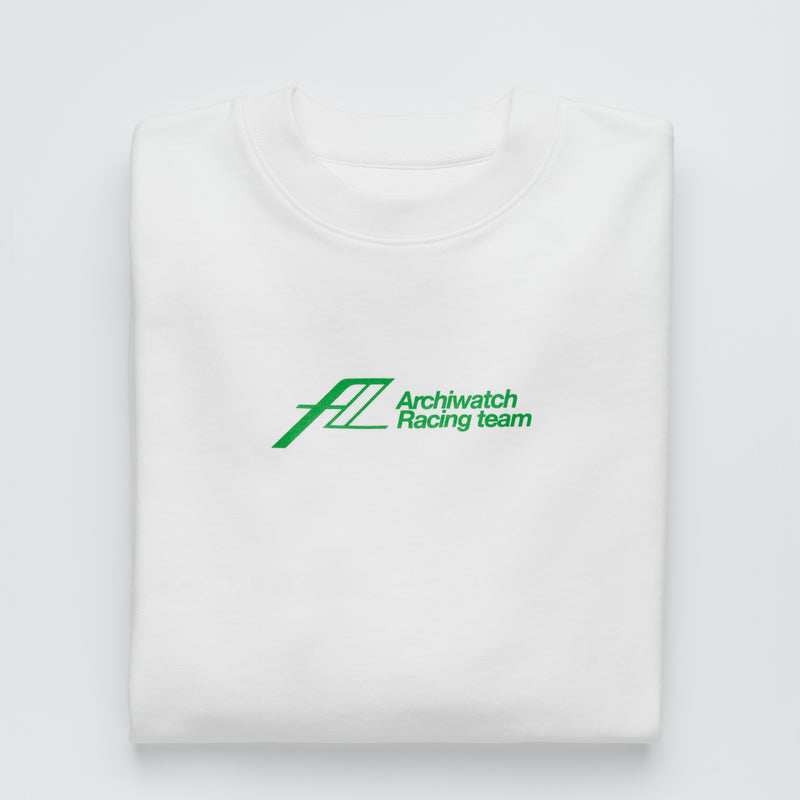 S/S Archiwatch Racing Team "Monaco" Green Script Off-white Crewneck