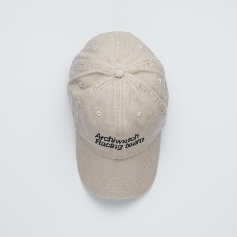 S/S Archiwatch Racing Team S/S "Magny-Cours" Grey Embroidery Script Vintage Sand 6-Panel Cap