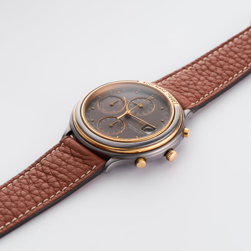 1990s Audemars Piguet Huitième 18k Rose Gold / Tantalum Chronograph Grey Dial 25644TR