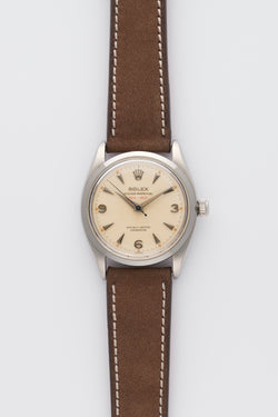 1956 Rolex Oyster Perpetual "Red Depth" 50m=165 ft Explorer Honeycomb Creme dial 6564