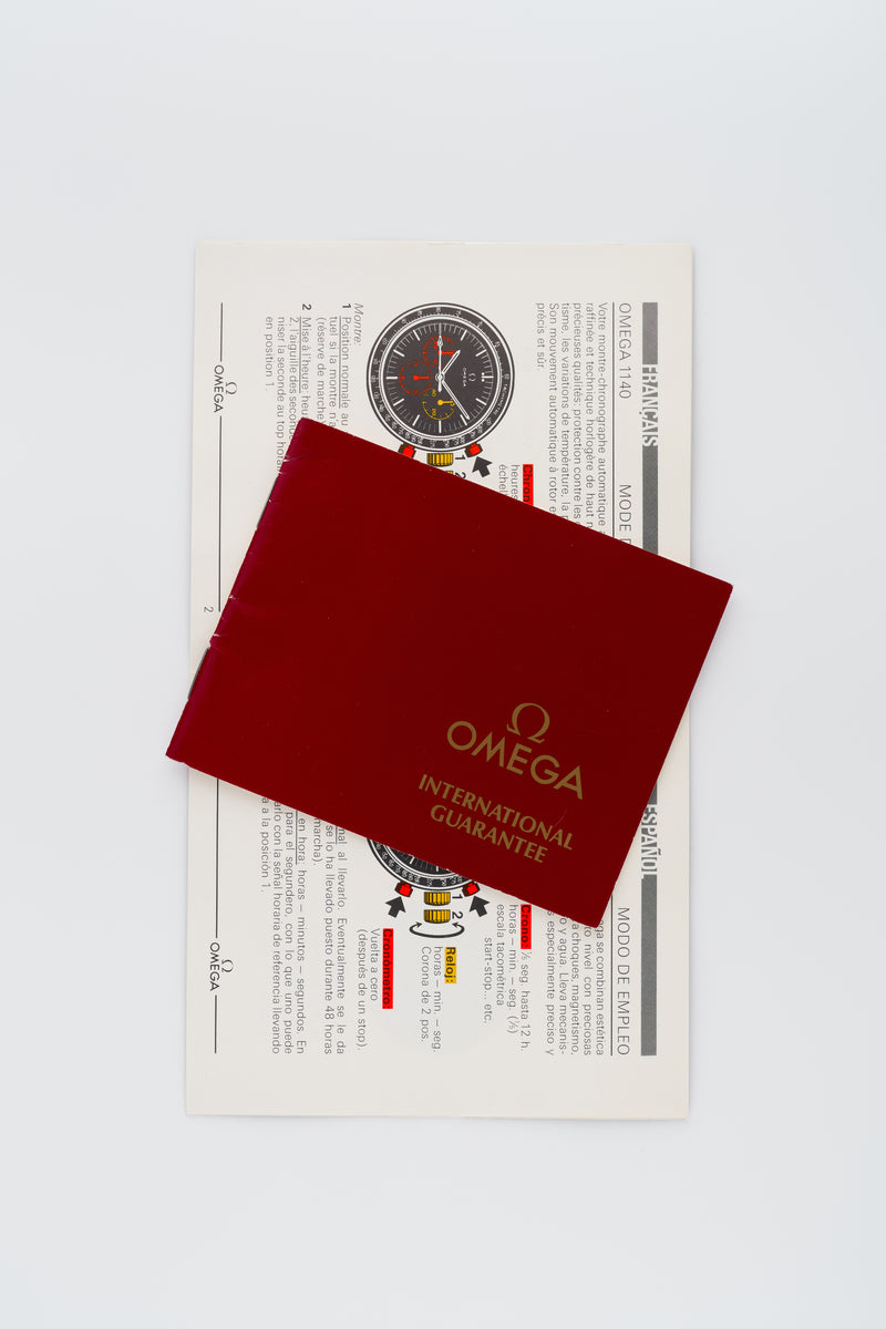 1989 Omega Speedmaster Reduced 18k Yellow Gold Gold Dial 175.0032 With Box and Original Papers