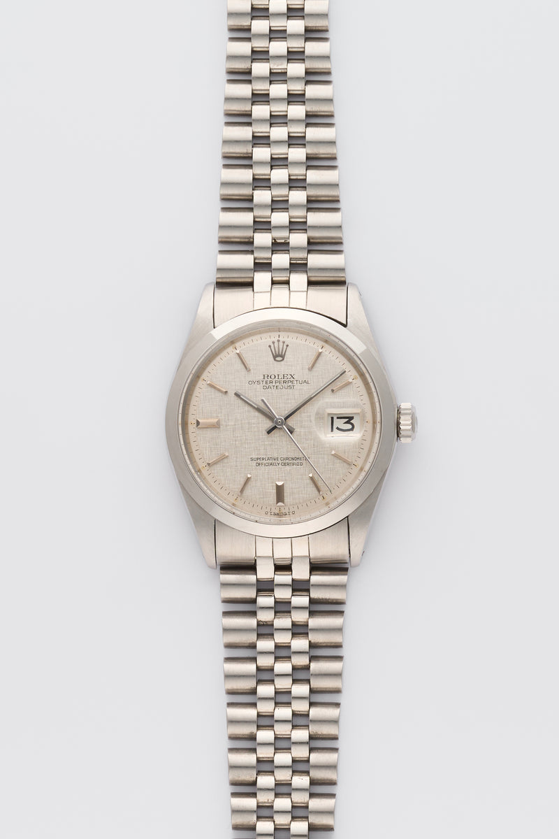 1972 Rolex Oyster Perpetual Datejust Light Grey "Linen" Dial 1600