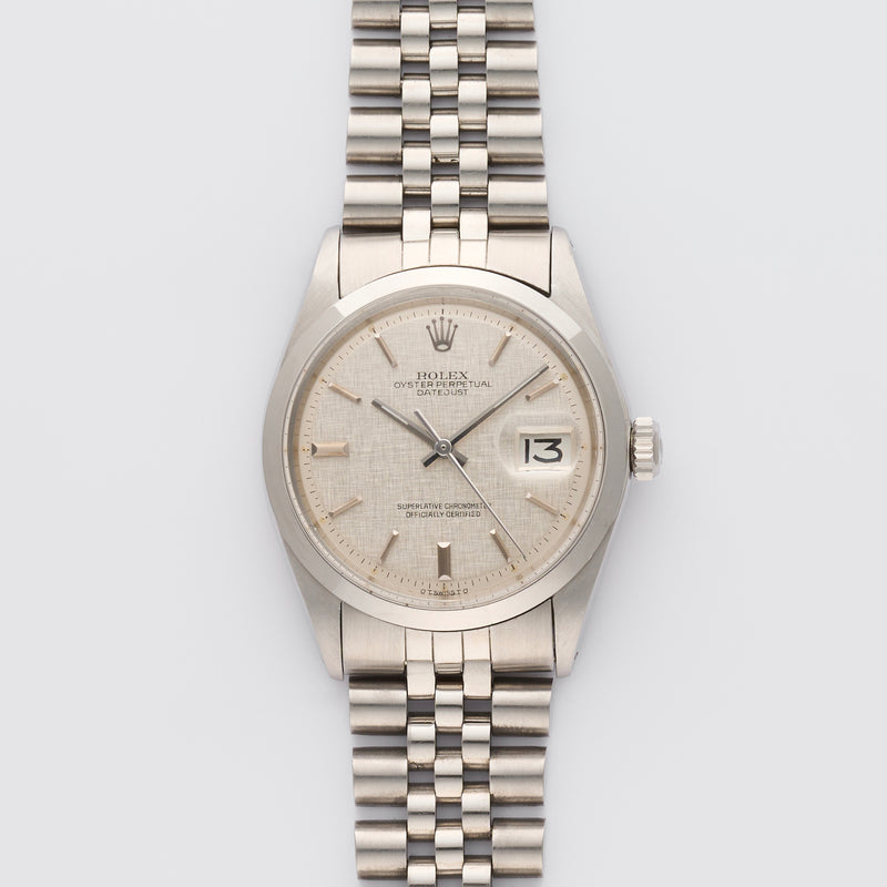 1972 Rolex Oyster Perpetual Datejust Light Grey "Linen" Dial 1600