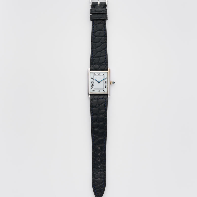 1970s Cartier Louis Tank 18k White Gold "Paris" Dial 78086