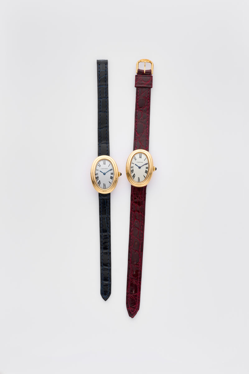 1978 Cartier Baignoire 18k Yellow Gold "Paris" Dial 78094 with original card and service papers
