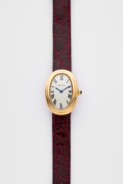 1970s Cartier Baignoire 18k Yellow Gold "Paris" Dial 78094