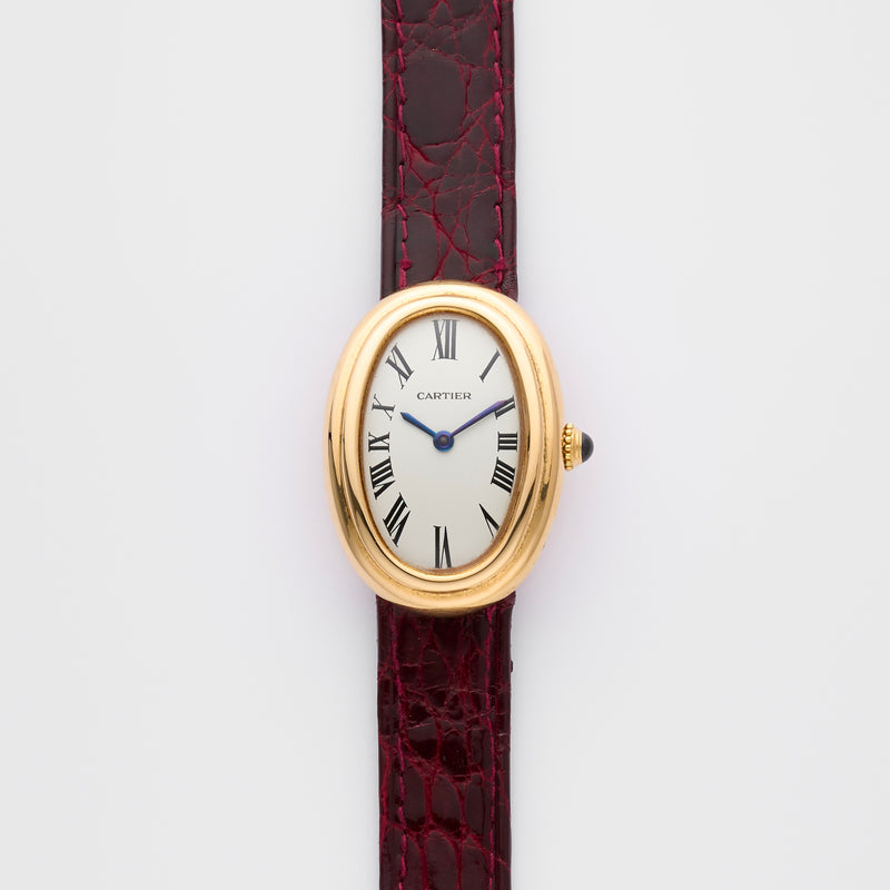 1970s Cartier Baignoire 18k Yellow Gold "Paris" Dial 78094