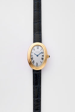 1978 Cartier Baignoire 18k Yellow Gold "Paris" Dial 78094 with original card and service papers