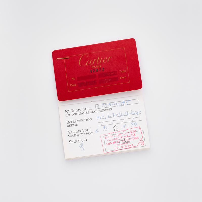 1978 Cartier Baignoire 18k Yellow Gold "Paris" Dial 78094 with original card and service papers