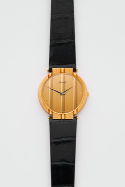 NOS 1990s Piaget Polo 18k Yellow Gold Gold Dial 8673