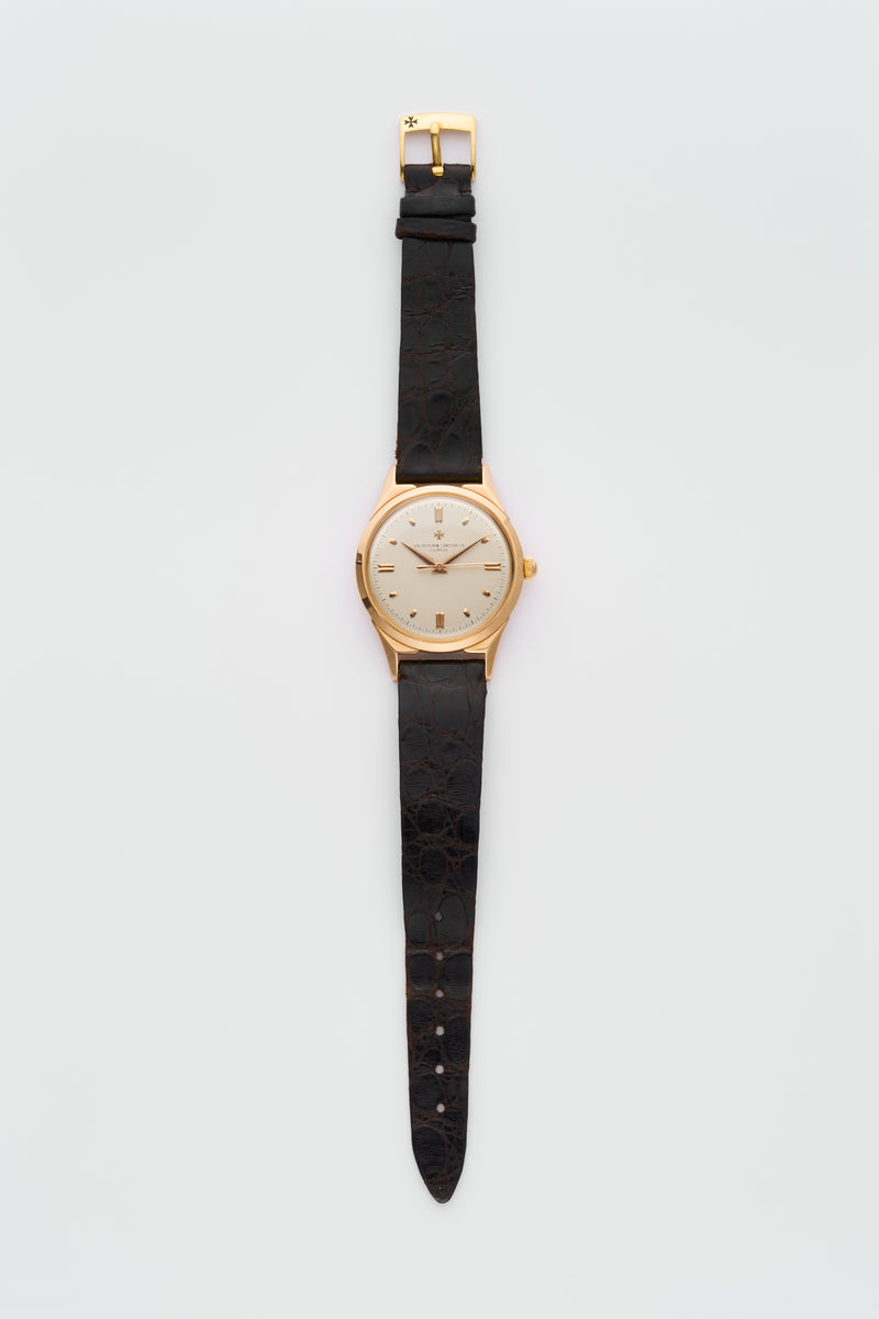 1960s Vacheron Constantin Chronometre Royal Maltese Cross Lugs 18k Pink Gold Silvered Dial 6111