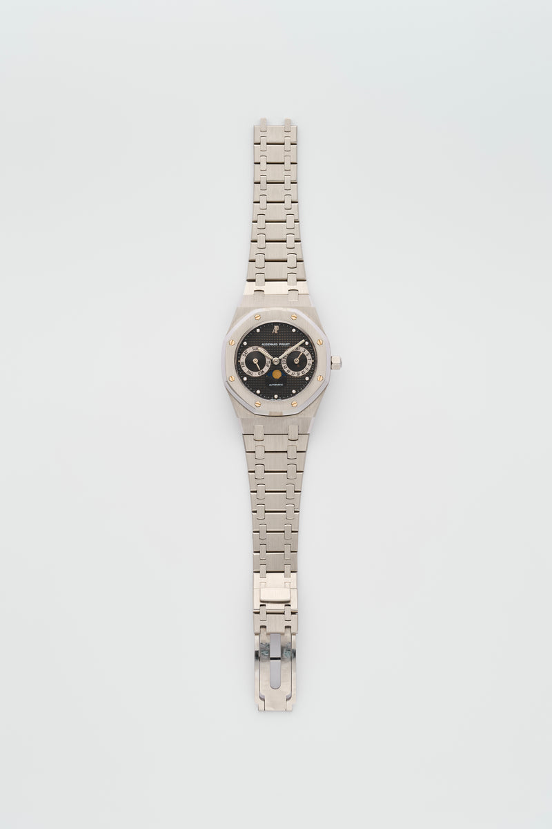 1990s Audemars Piguet Royal Oak Day-Date Moonphase Diamond-set Black Dial 25594ST