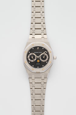 1990s Audemars Piguet Royal Oak Day-Date Moonphase Diamond-set Black Dial 25594ST