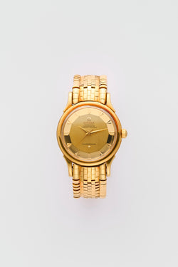 1960s Omega Chronometre Officially Certified Constellation 18k Yellow Gold Pie Pan Dial 2699