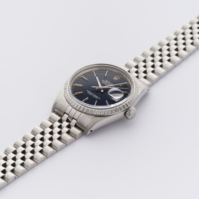 1982 Rolex Oyster Perpetual Datejust "Silver print" blue Dial 16030