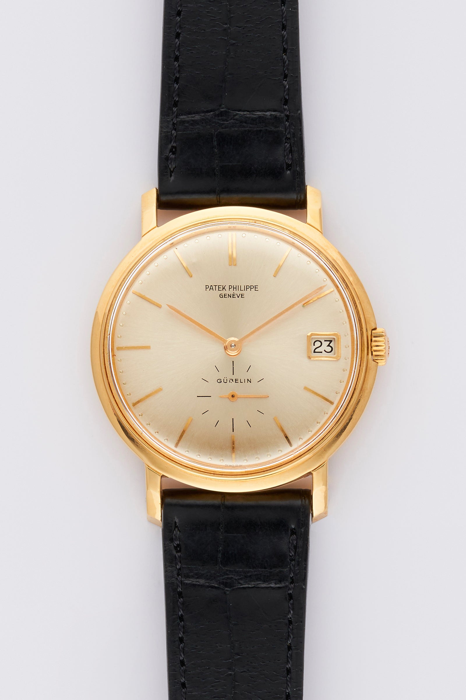 1967 Patek Philippe Calatrava 18k Yellow Gold Double Signed