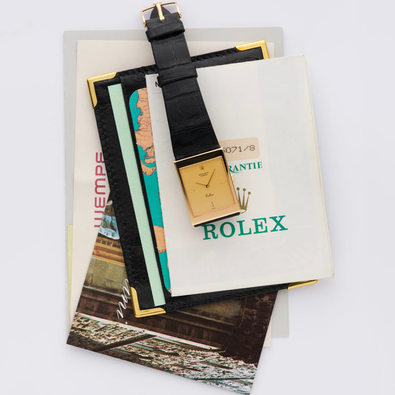 Full Set 1991 Rolex Geneve "Cellini" 18k Yellow Gold Gold Dial 5071/8