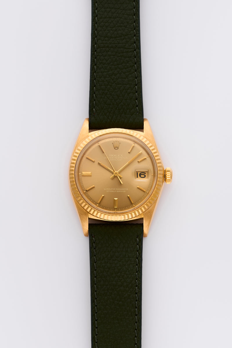 1969 Rolex Oyster Perpetual Datejust 18k Yellow Gold "Havana" Ghost Dial 1601