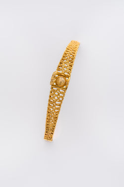 1960s Omega Maille d’Or Gilbert Albert 18k Yellow Gold Concealed Dial 7148