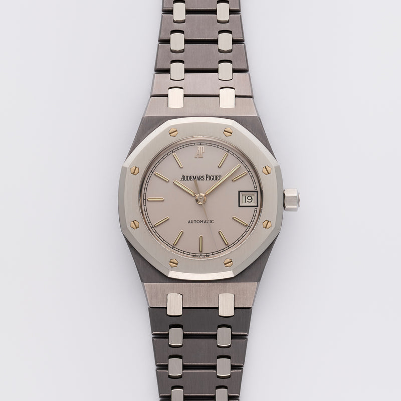 Full Set 2004 Audemars Piguet Royal Oak Tantalum / Steel Smooth Grey Dial 14790TT