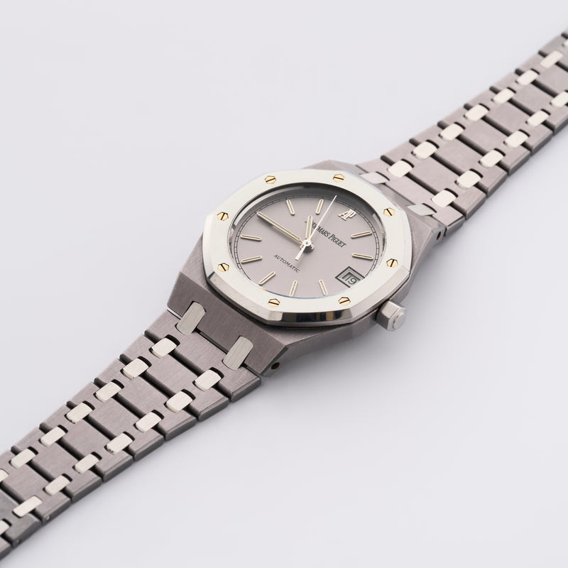 Full Set 2004 Audemars Piguet Royal Oak Tantalum / Steel Smooth Grey Dial 14790TT