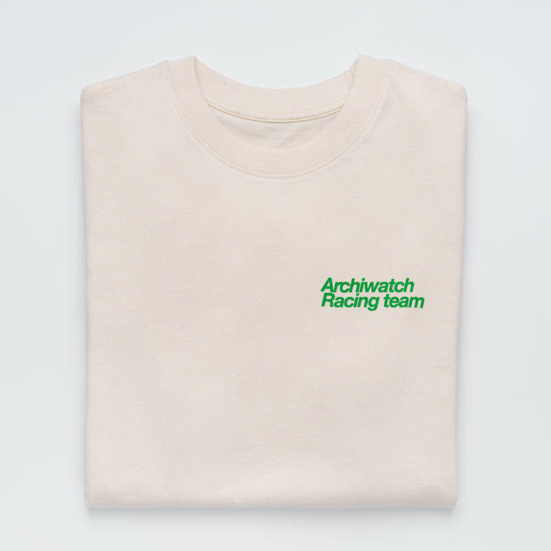 S/S Archiwatch Racing Team "Monza" Green Script Natural Raw T-shirt