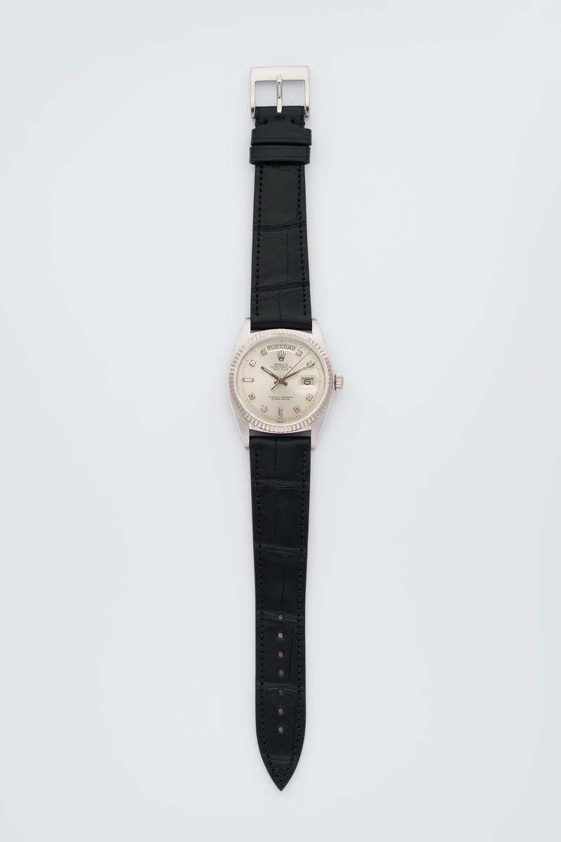 1971 Rolex Oyster Perpetual Day-Date 18k White Gold "Diamond-set" Silver Dial 1803