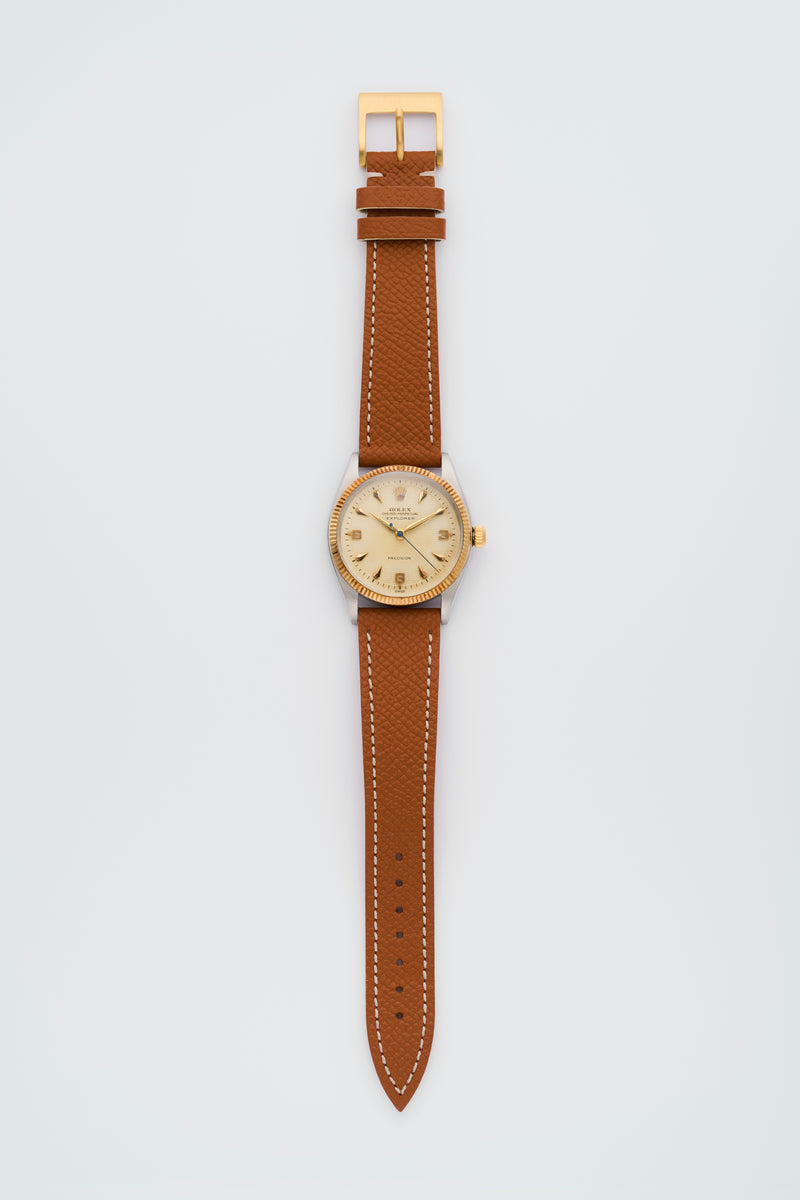 1959 Rolex Oyster Perpetual Gold/Steel Canadian Explorer Honeycomb Creme dial 5501