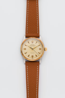 1959 Rolex Oyster Perpetual Gold/Steel Canadian Explorer Honeycomb Creme dial 5501