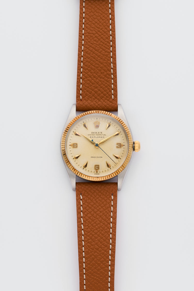 1959 Rolex Oyster Perpetual Gold/Steel Canadian Explorer Honeycomb Creme dial 5501