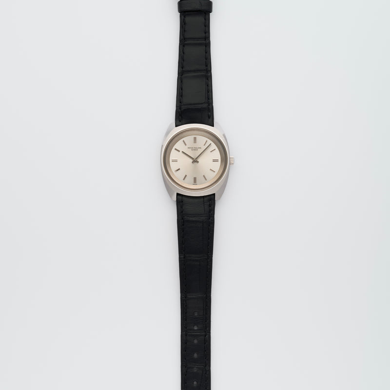 1970s Patek Philippe S/S Tonneau Silver Dial 3579