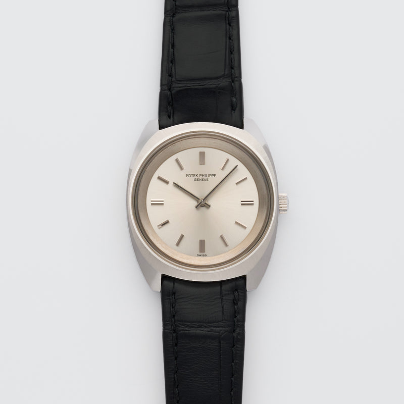 1970s Patek Philippe S/S Tonneau Silver Dial 3579