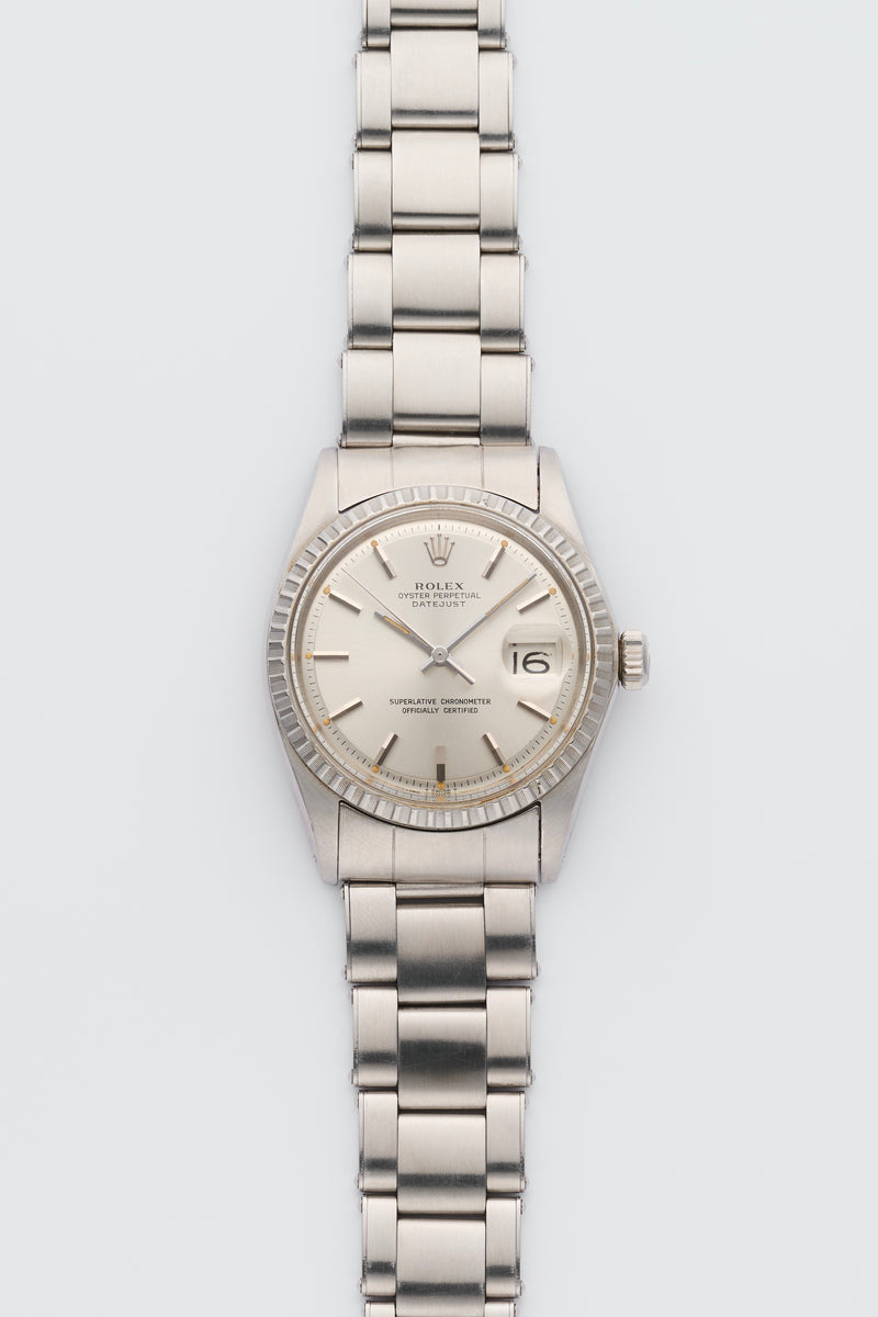 First Owner 1969 Rolex Oyster Perpetual Datejust Silver Dial 1603 with Double Punched Papers from Paris