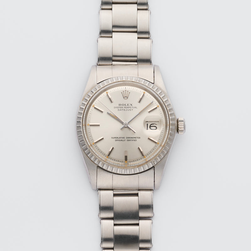 First Owner 1969 Rolex Oyster Perpetual Datejust Silver Dial 1603 with Double Punched Papers from Paris
